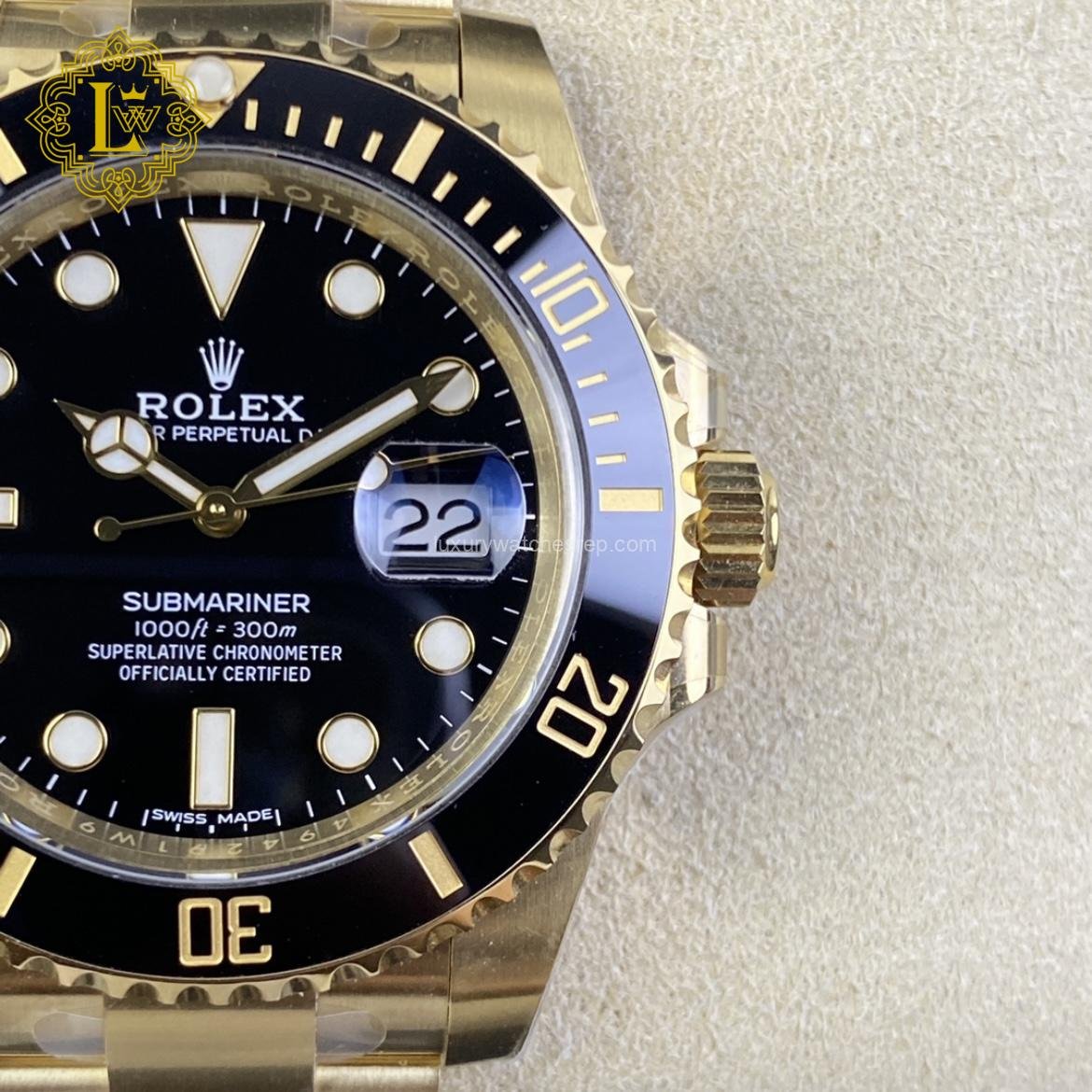 Rolex Submariner Yellow Gold Date Black Dial - 126618LN Replica