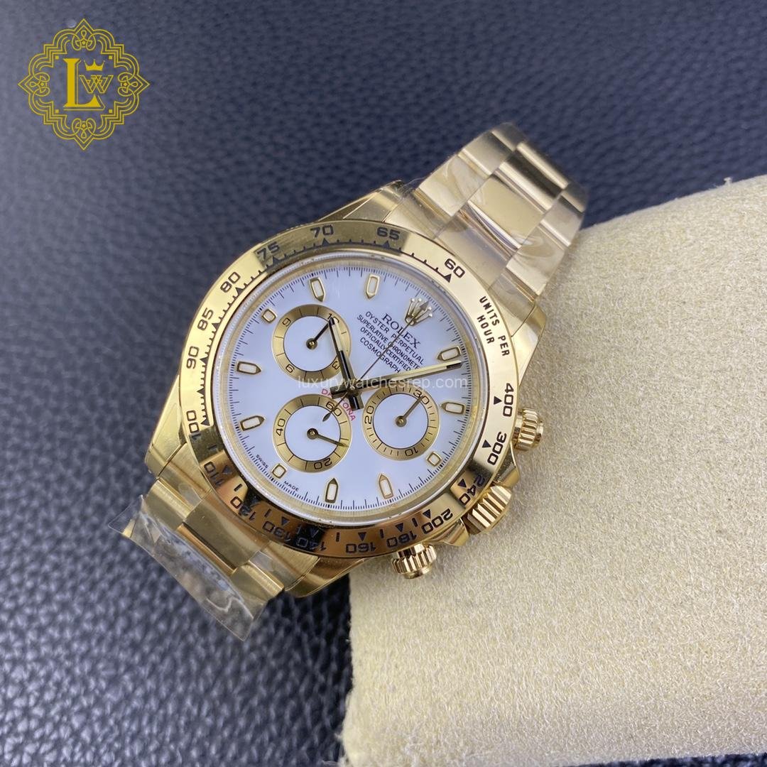 Rolex Daytona Yellow Gold White Dial - M116508-0001 Replica