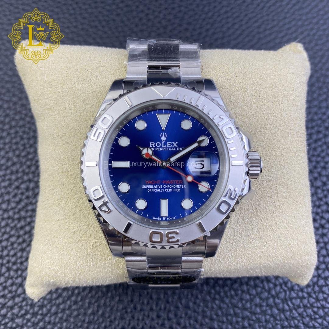 Rolex Yacht Master Blue Dial - Platinum Bezel - 116622 Replica