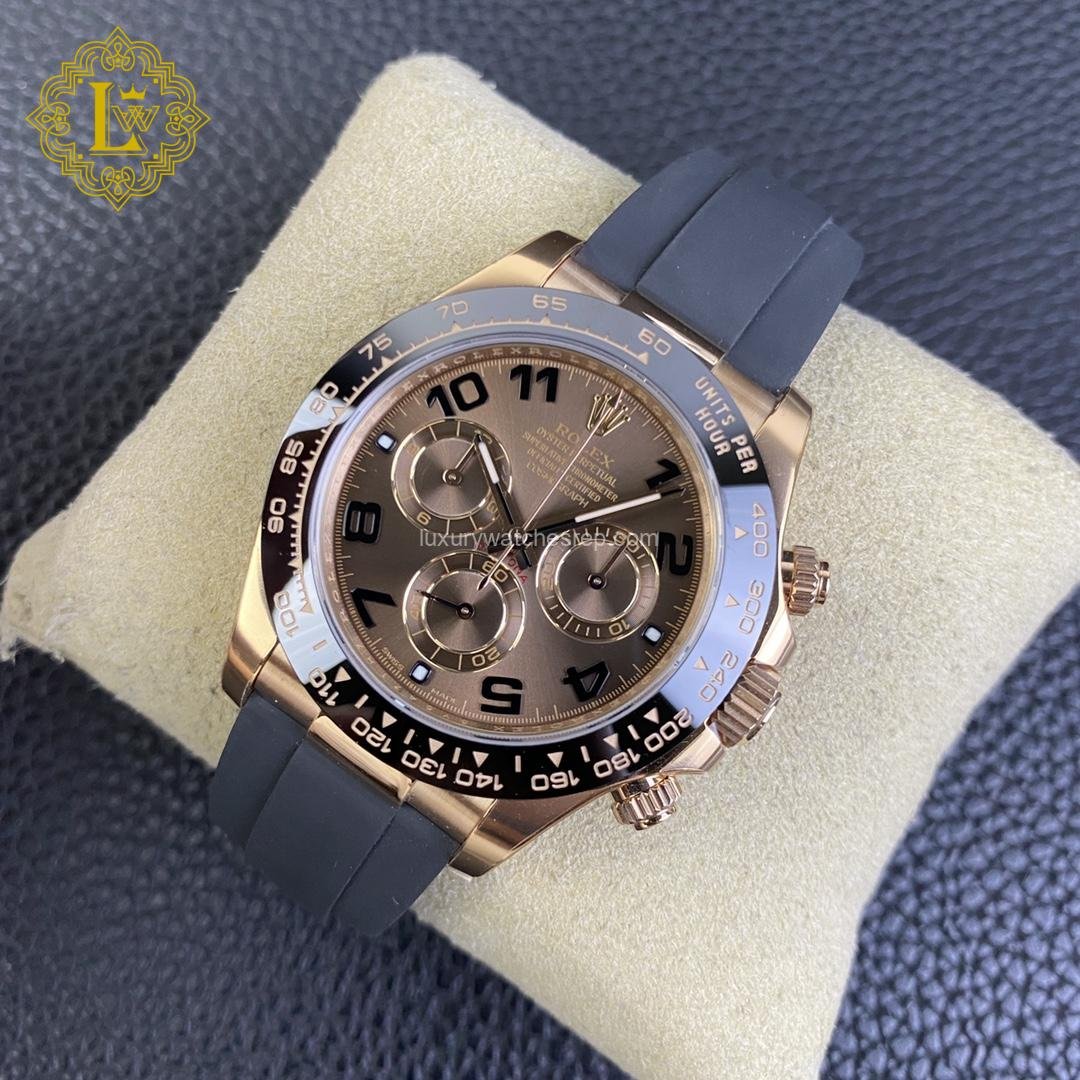 Rolex Daytona 18K Rose Gold Chocolate Dial Oysterflex - 116515LN Replica