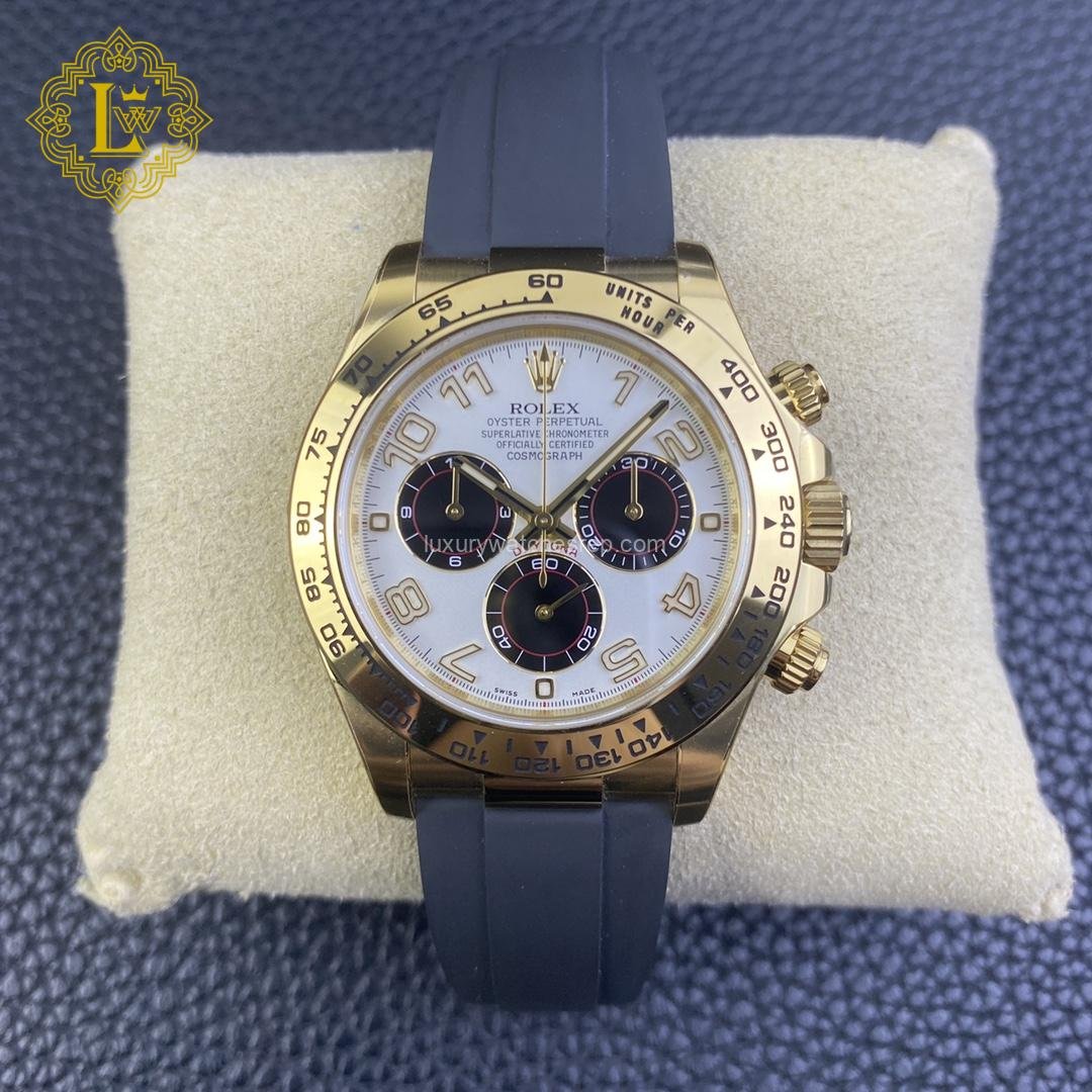 Rolex Daytona Racing Panda Dial Yellow Gold Oysterflex - 116518 Replica