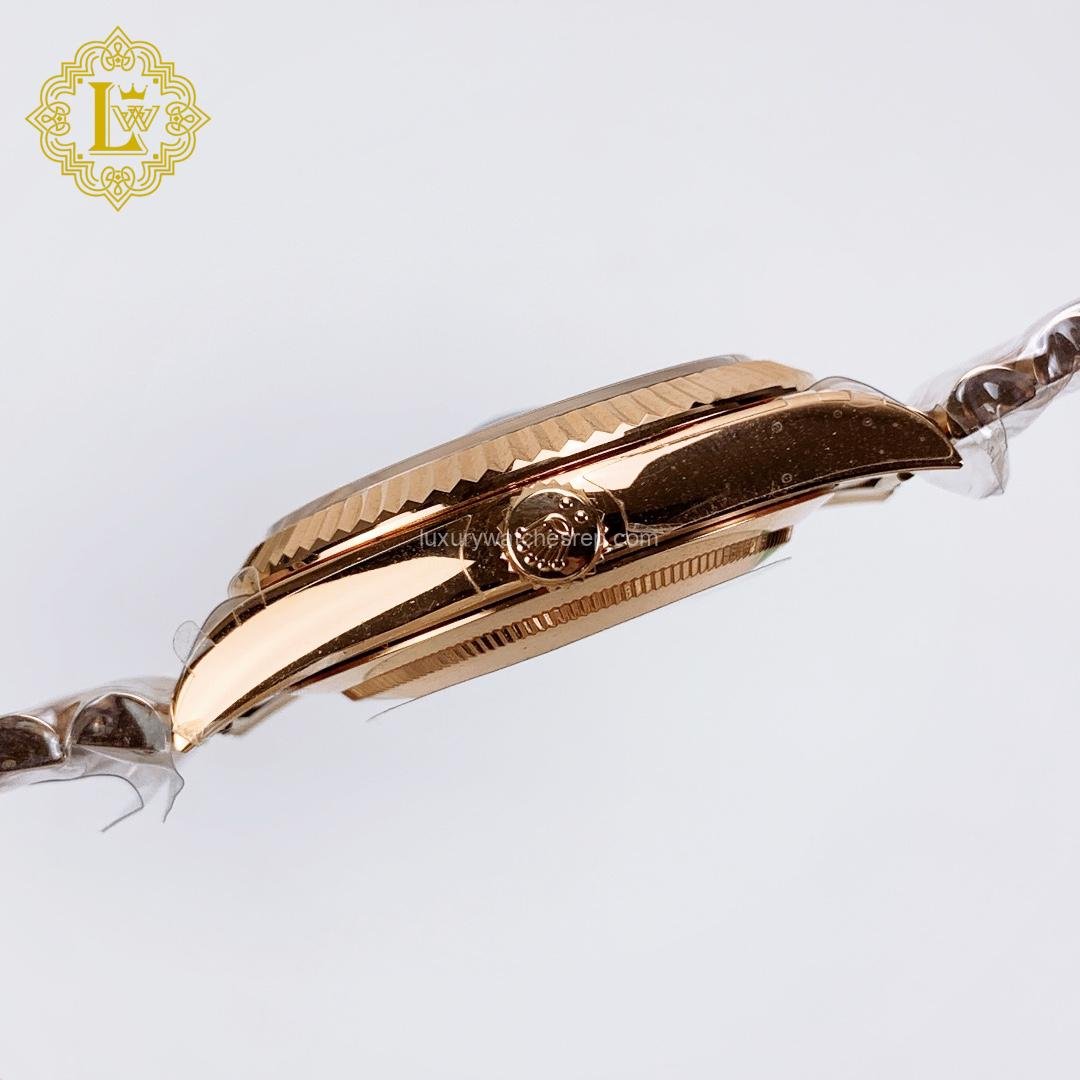 Rolex Day-Date 18k Everose Gold Olive Green Dial 60th Anniversary - M228235-0025 Replica