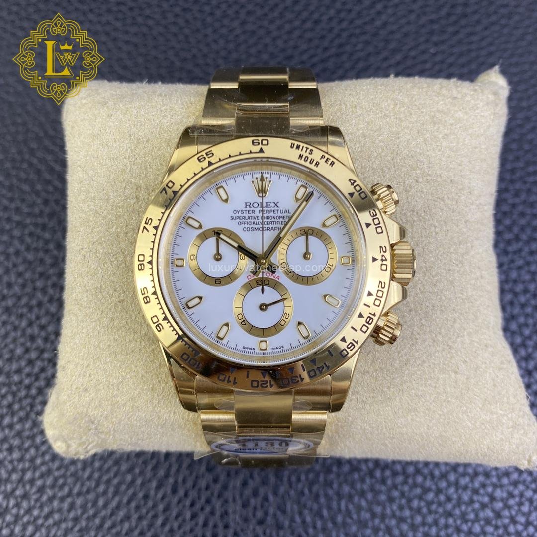 Rolex Daytona Yellow Gold White Dial - M116508-0001 Replica