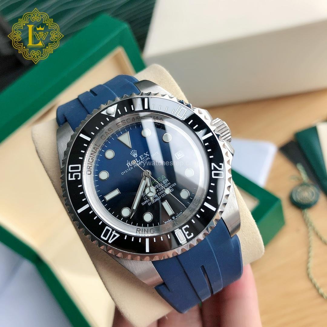 Rolex Deepsea Rubber Strap Blue - 26660 Replica