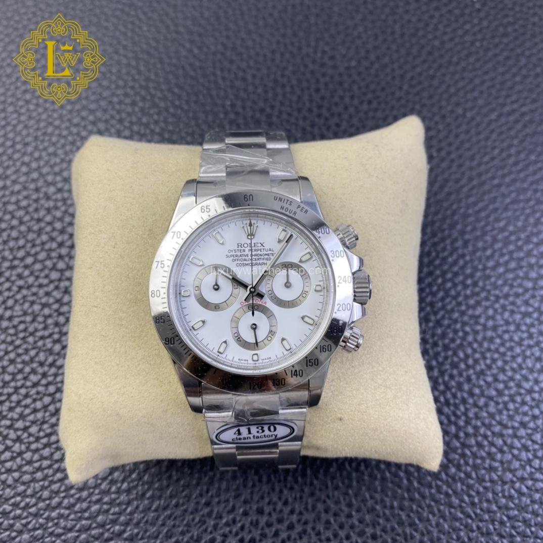 Rolex Daytona White Dial Silver bezel - 116500 Replica