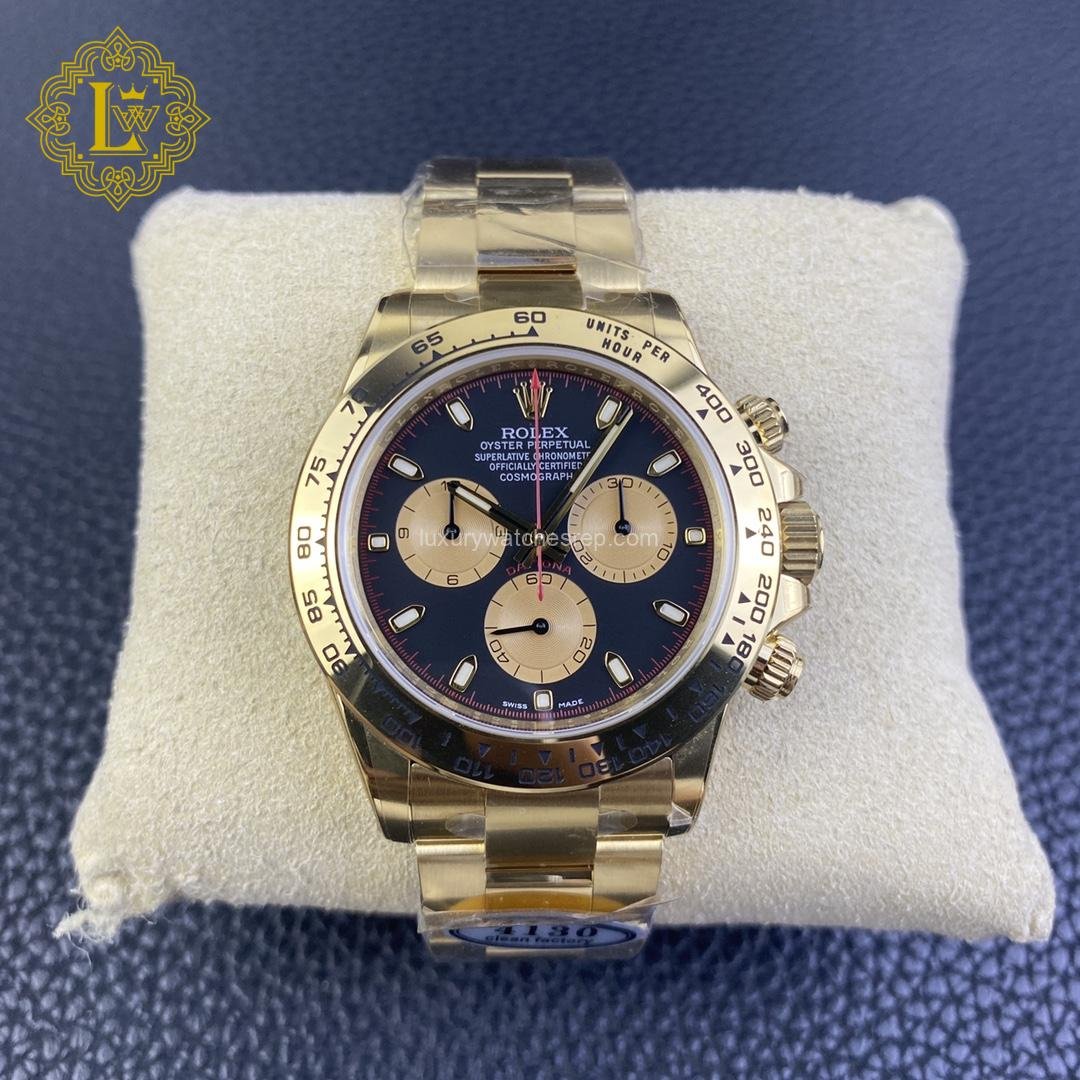 Rolex Daytona Yellow Gold Black Dial - 2006 116528 Replica