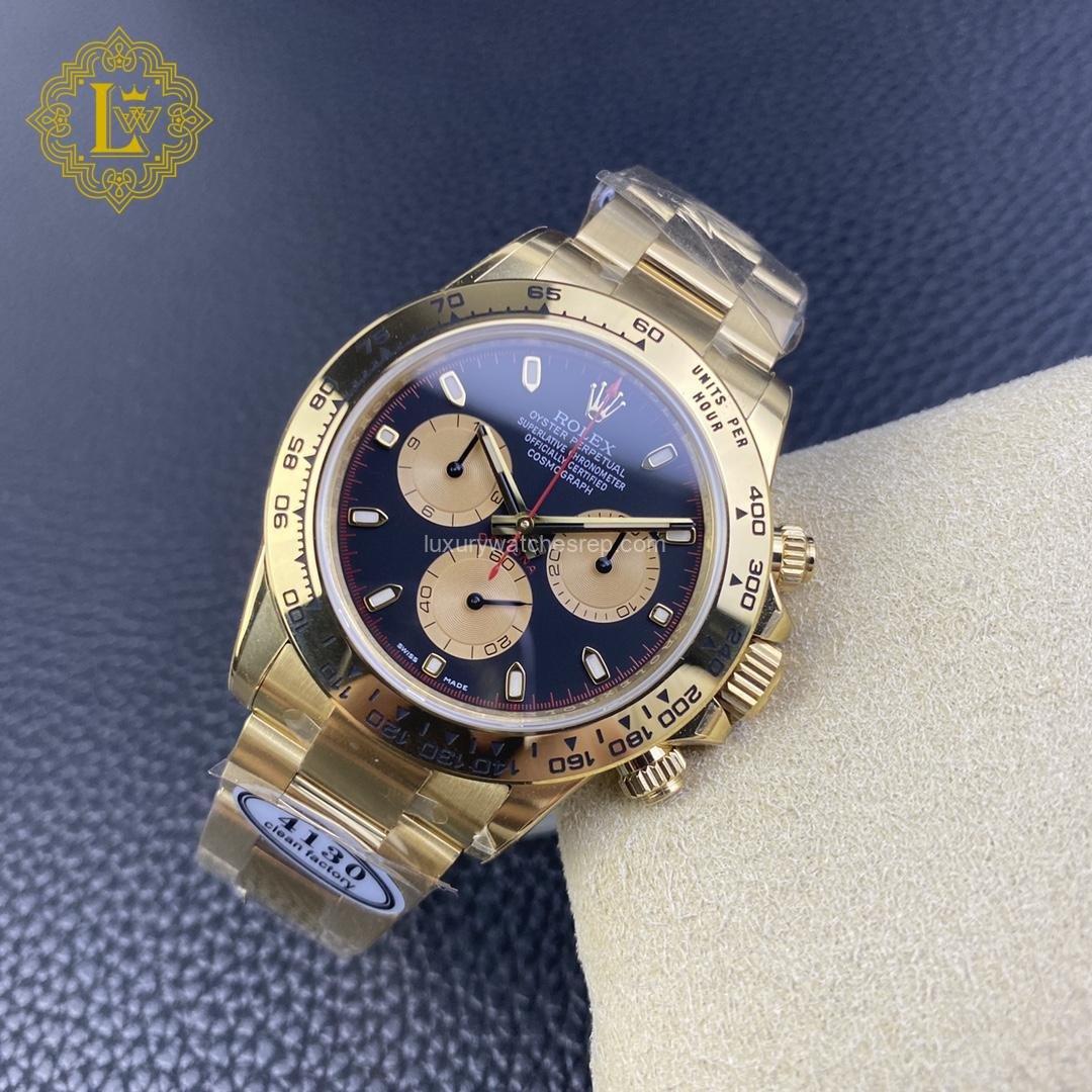 Rolex Daytona Yellow Gold Black Dial - 2006 116528 Replica