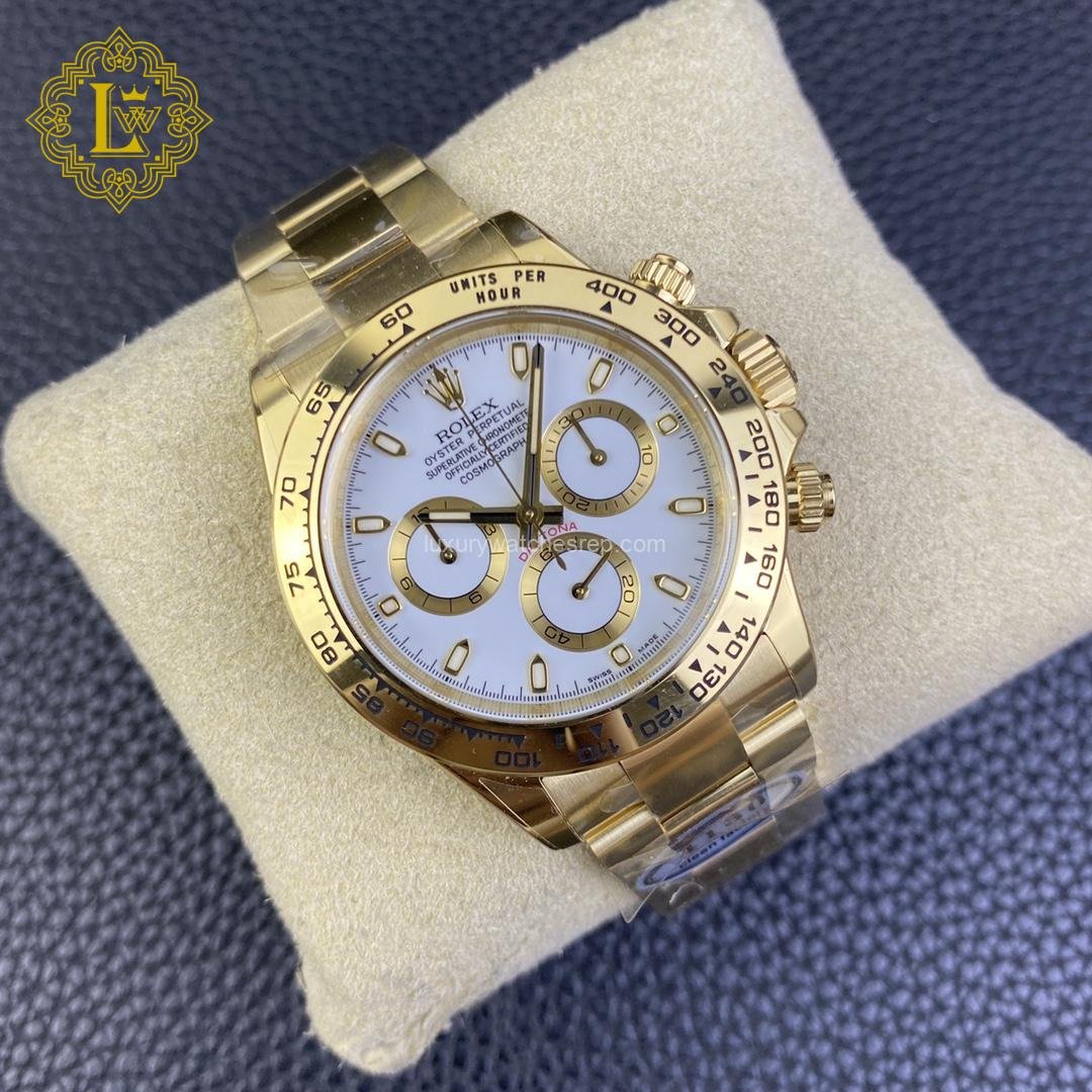 Rolex Daytona Yellow Gold White Dial - M116508-0001 Replica