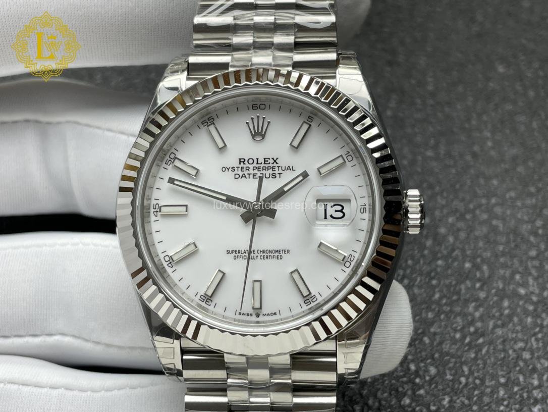Rolex Datejust White Stick Dial - 126334 replica