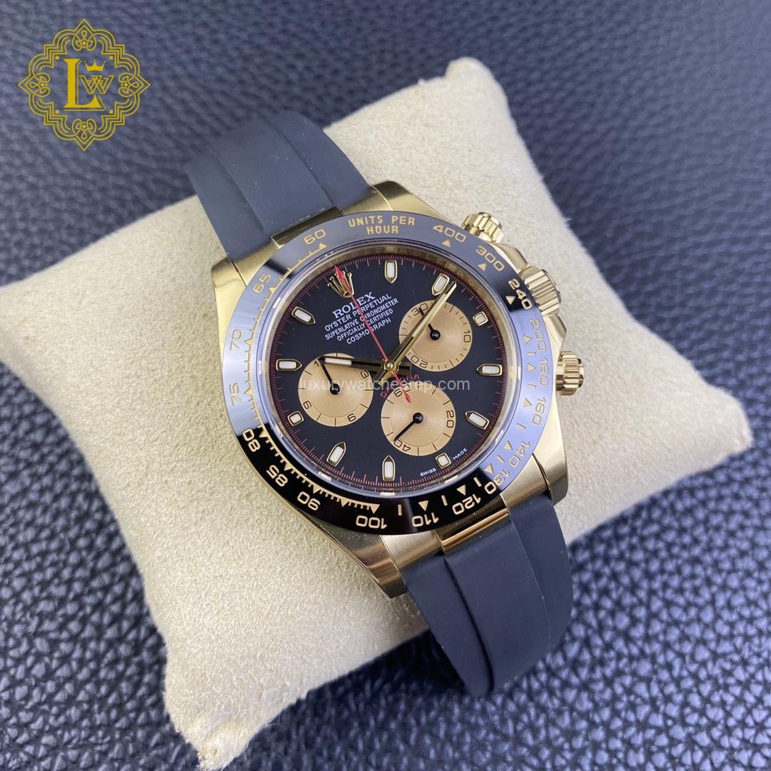 Rolex Daytona Paul Newman 18K Yellow Gold Black Dial - 116518LN Replica