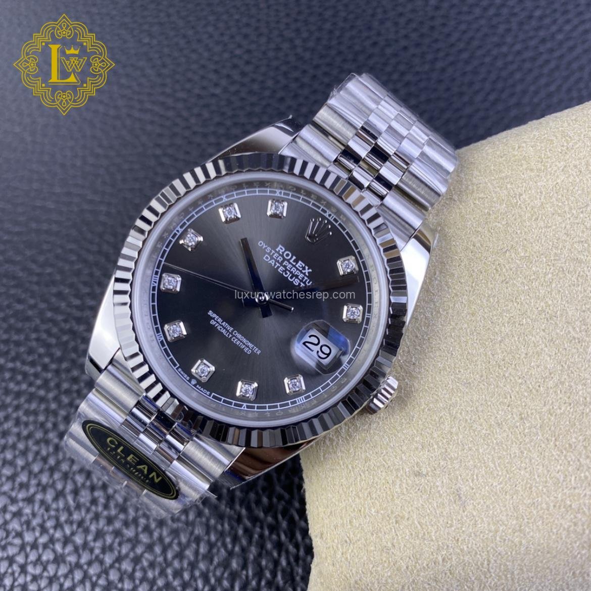 Rolex Datejust Grey Diamond Dial - 126334 REPLICA