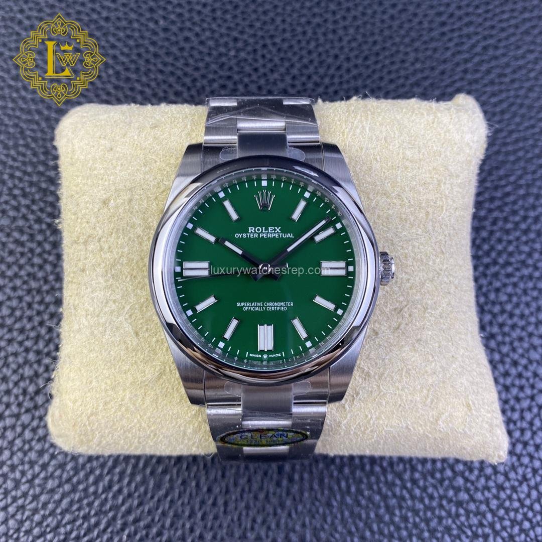 Rolex Oyster Perpetual Green Dial Replica