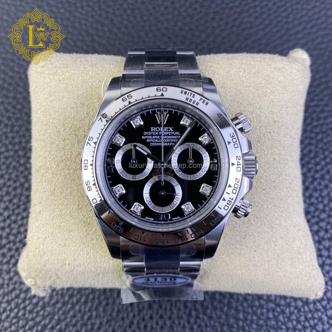 Rolex Cosmograph Daytona Black Dial Diamond - 116509 Replica