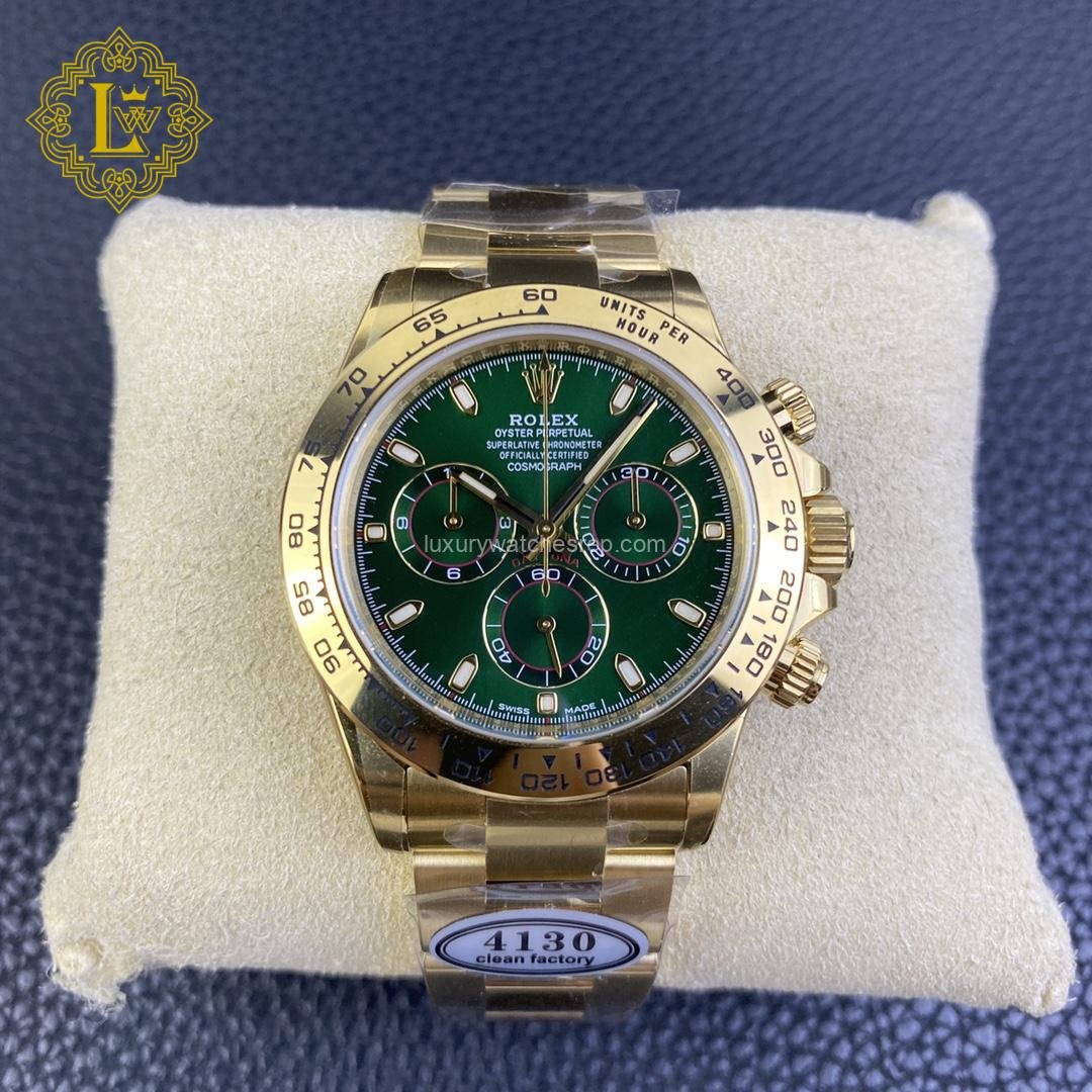 Rolex Daytona Yellow Gold Green Dial - 116508 Replica