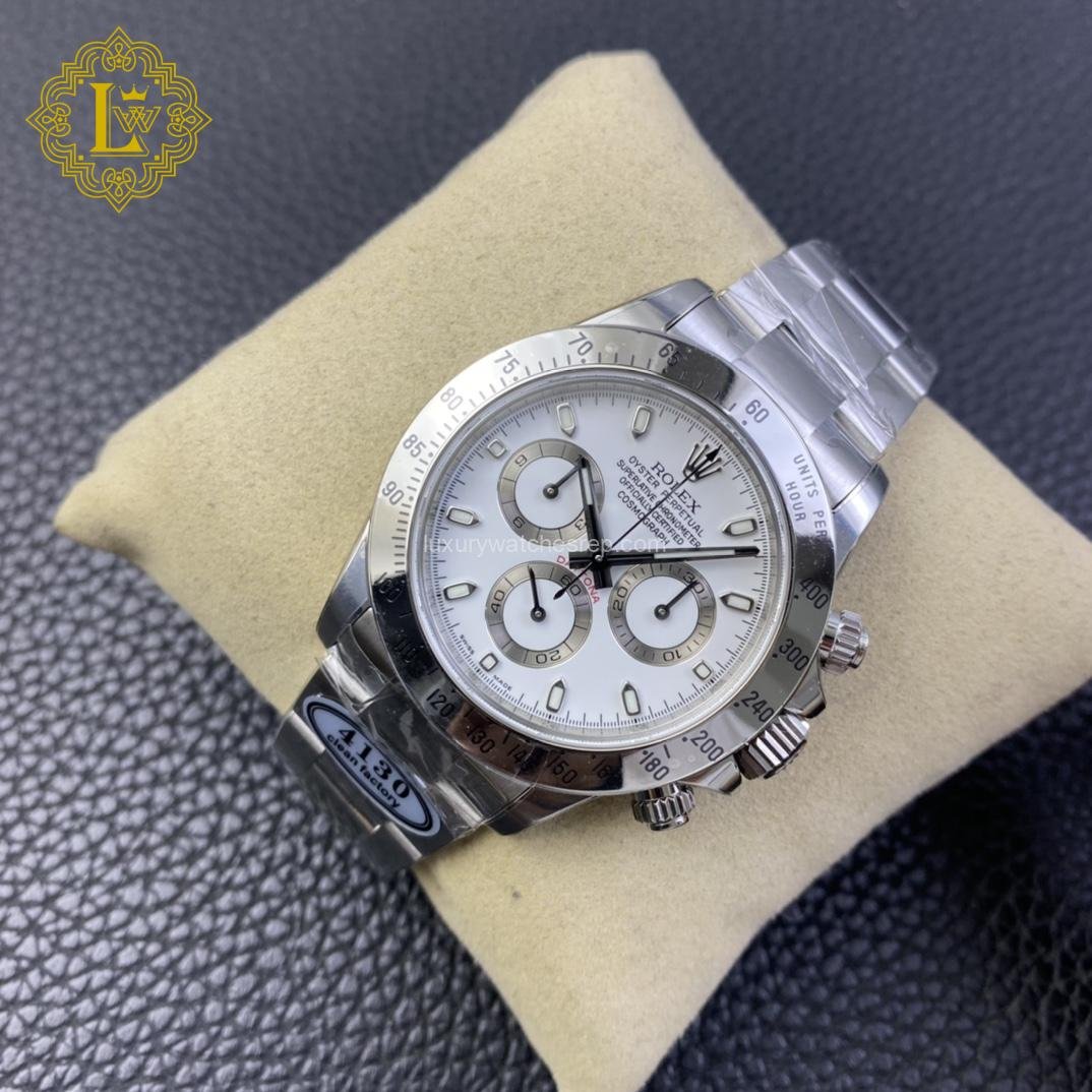 Rolex Daytona White Dial Silver bezel - 116500 Replica
