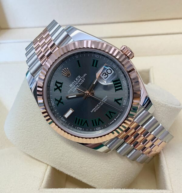 Rolex Datejust Wimbledon Rose Gold Jubilee Bracelet Replica