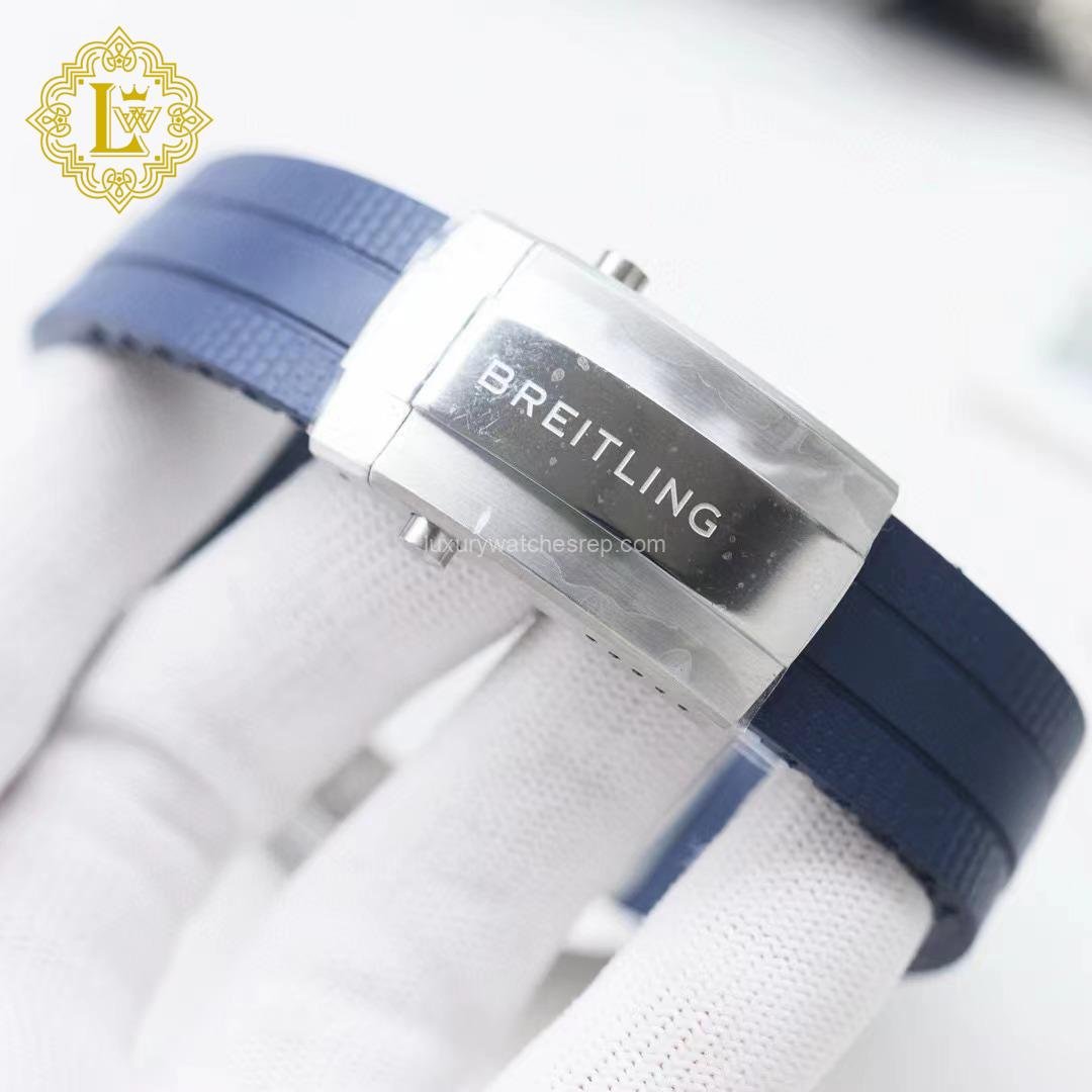 Breitling SuperOcean Blue Dial Rubber Strap- A17375E71C1S1 Replica