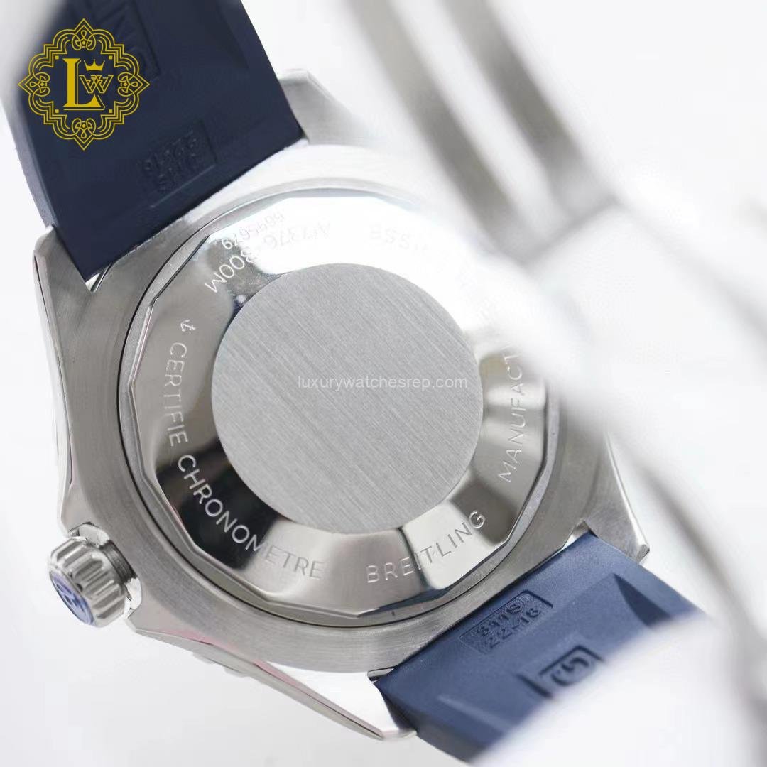 Breitling SuperOcean Blue Dial Rubber Strap- A17375E71C1S1 Replica