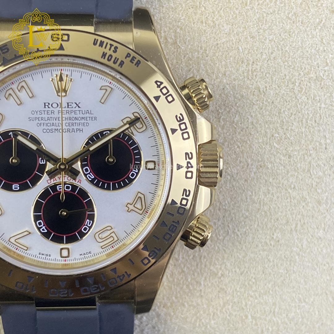 Rolex Daytona Racing Panda Dial Yellow Gold Oysterflex - 116518 Replica