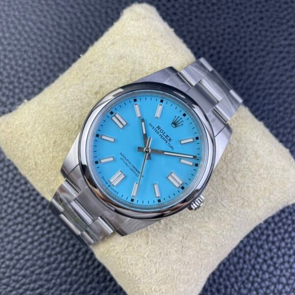 Rolex Oyster Perpetual Turquoise Blue Dial Replica