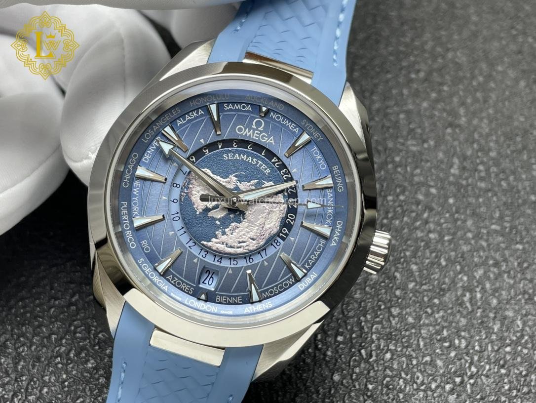 OMEGA Seamaster Acqua Terra 150 m GMT Worldtimer Summer Blue Replica