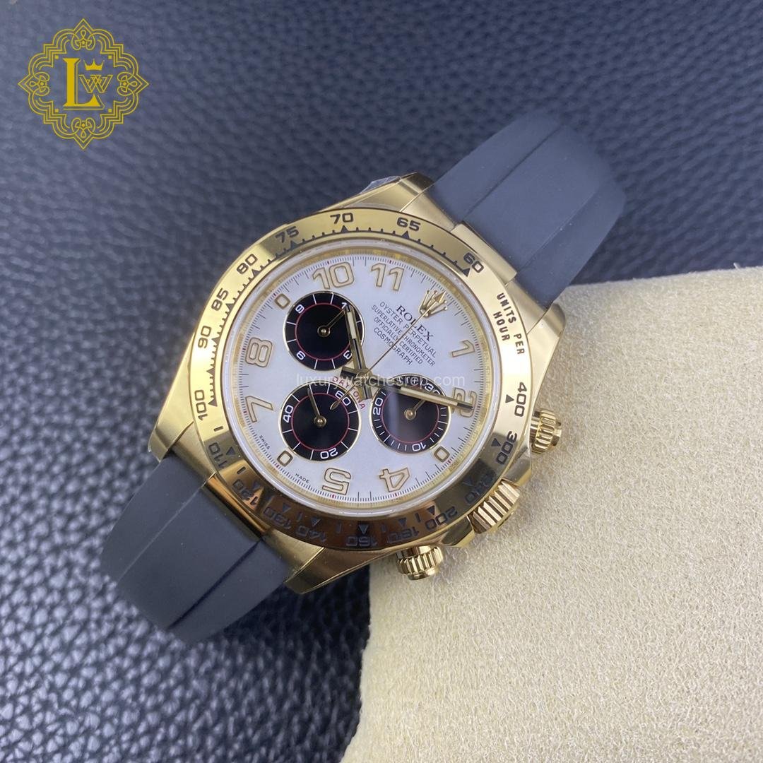Rolex Daytona Racing Panda Dial Yellow Gold Oysterflex - 116518 Replica
