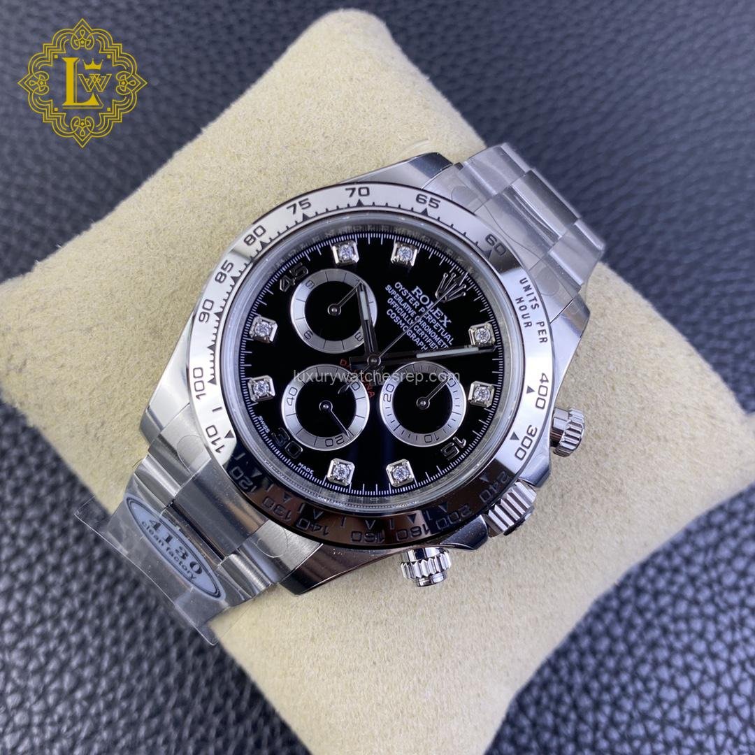 Rolex Cosmograph Daytona Black Dial Diamond - 116509 Replica