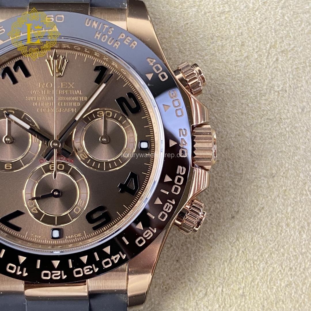 Rolex Daytona 18K Rose Gold Chocolate Dial Oysterflex - 116515LN Replica