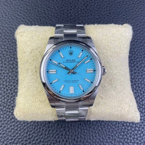 Rolex Oyster Perpetual Turquoise Blue Dial Replica