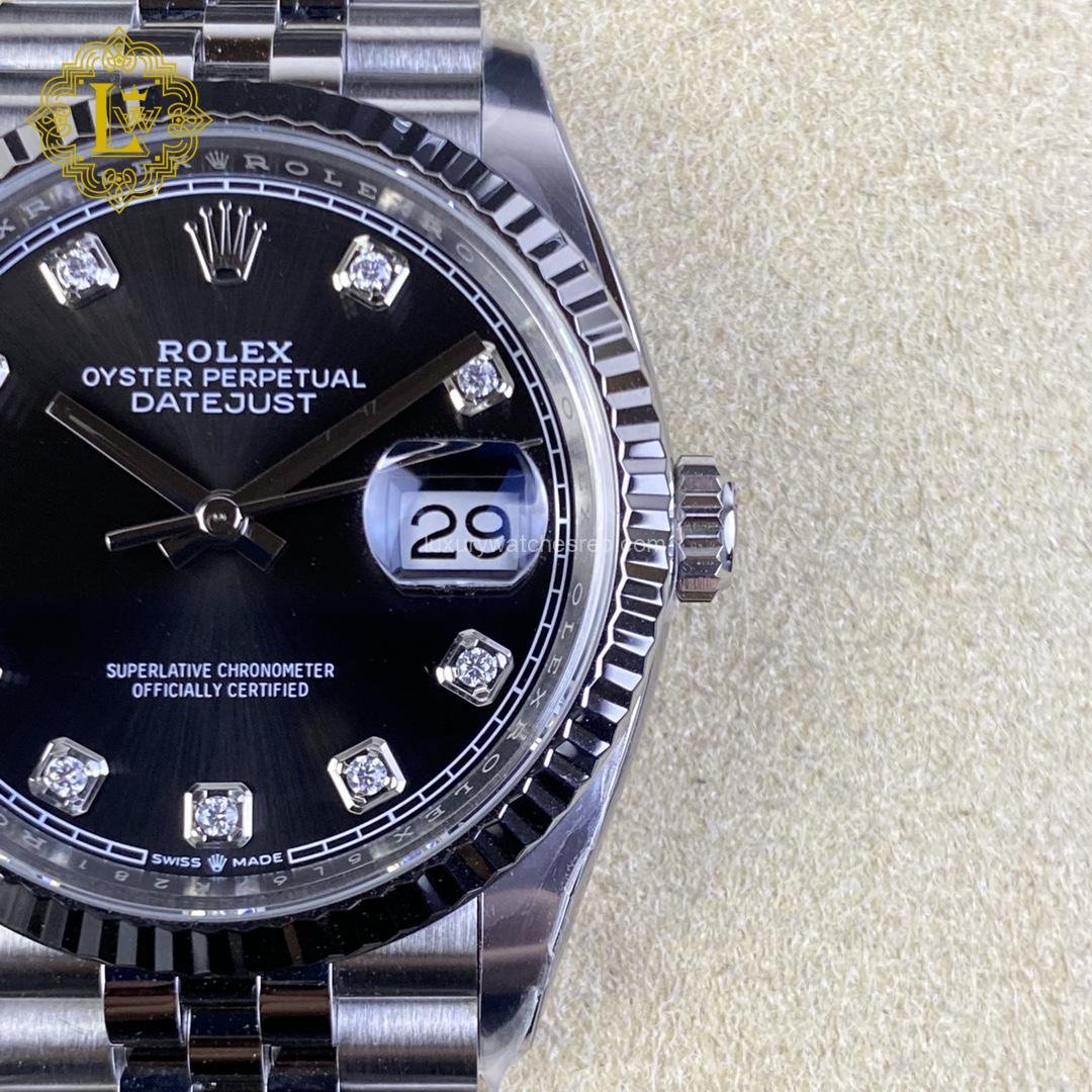 Rolex Datejust Black Diamond Dial - 126234 Replica