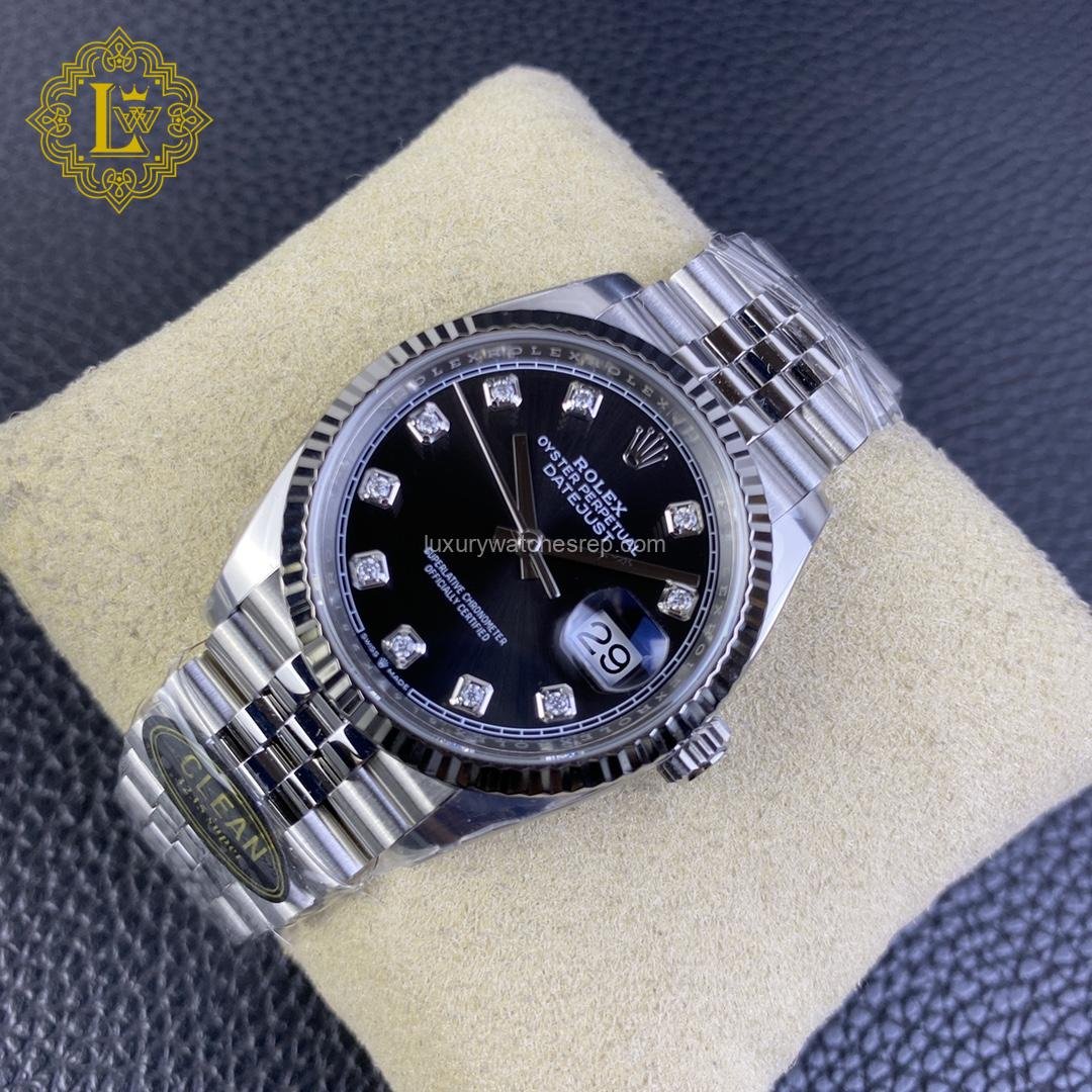 Rolex Datejust Black Diamond Dial - 126234 Replica