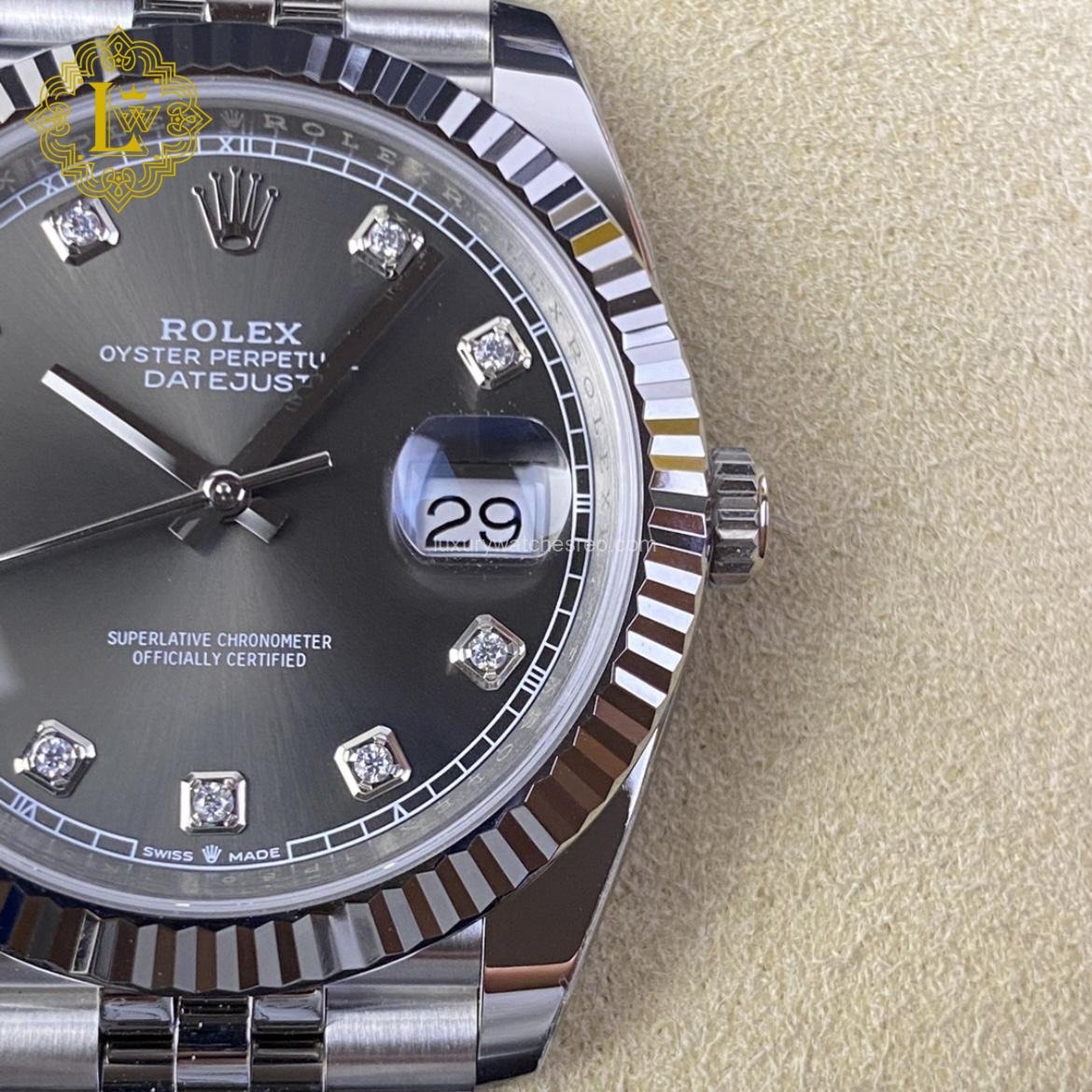 Rolex Datejust Grey Diamond Dial - 126334 replica