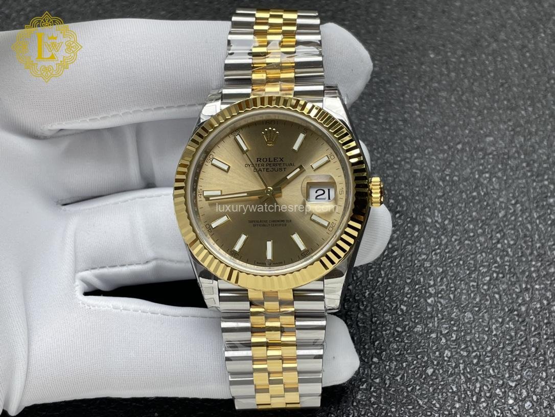 Rolex Datejust UNWORN Datejust 2-Tone Jubilee Champagne Index Dial-126333 replica